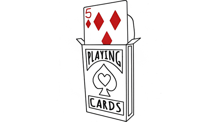 Cardiographic Lite RED CARD 5 of Diamonds Refill by Martin Lewis - Trick