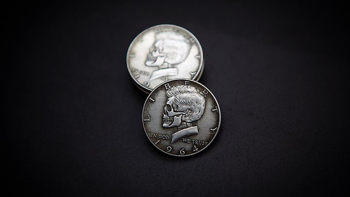 KENNEDY SKULL HEAD COIN by Men Zi  Magic